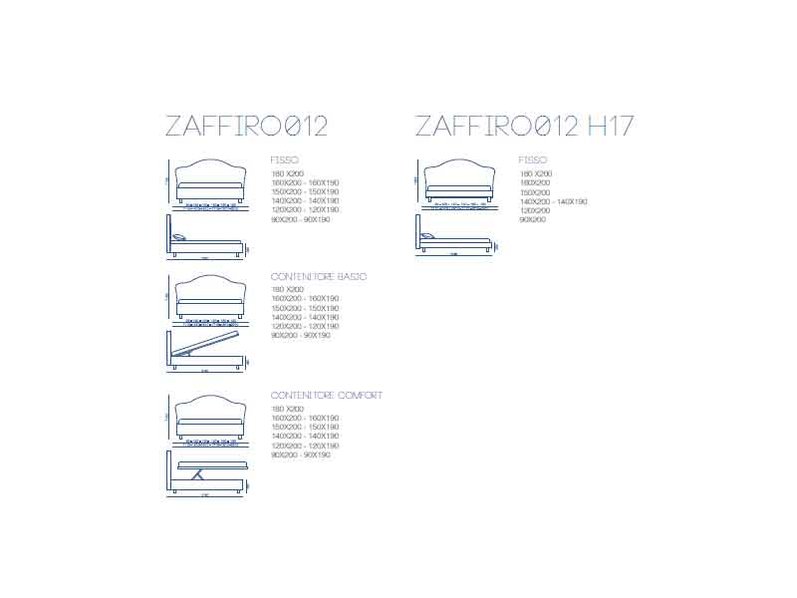  Итальянская кровать Zaffiro012-1 фабрики BONTEMPI CASA