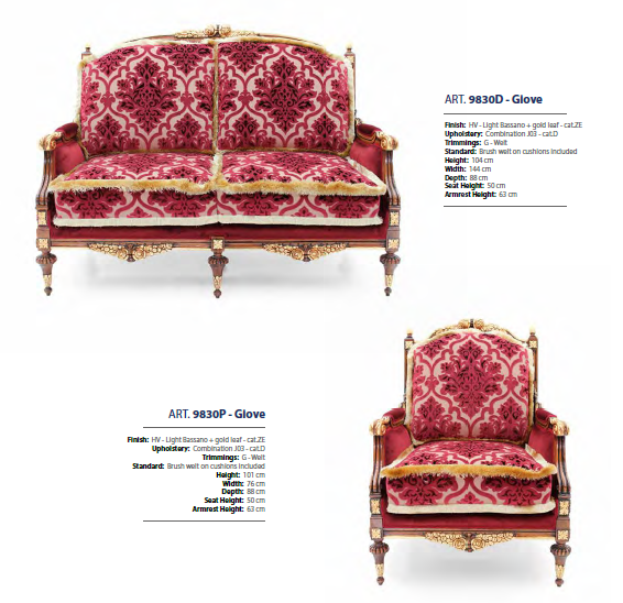 Итальянские классические кресла и диваны фабрики SEVENSEDIE. Часть 2.
