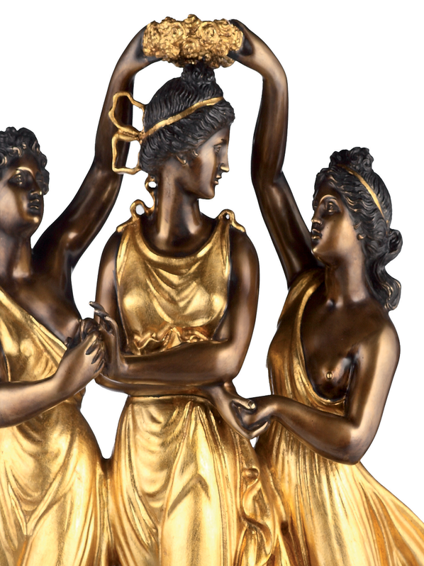 Итальянская бронзовая статуя Canova’s dancing girls фабрики Fonderia Artistica Ruocco