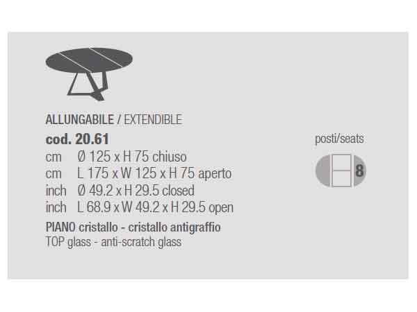 Итальянский стол MILLENNIUM ALLUNGABILE фабрики BONTEMPI CASA