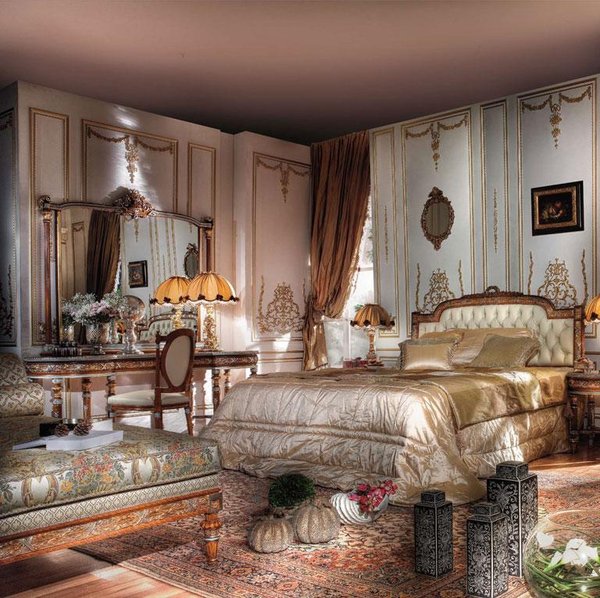 Итальянские спальни Gold фабрики Asnaghi Interiors