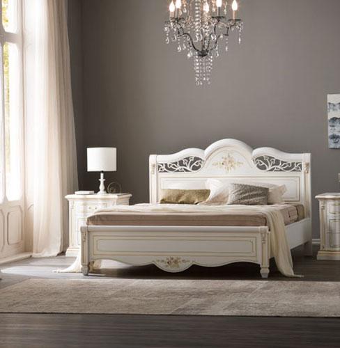 Итальянская двуспальная кровать Vivaldi Avorio фабрики Serenissima