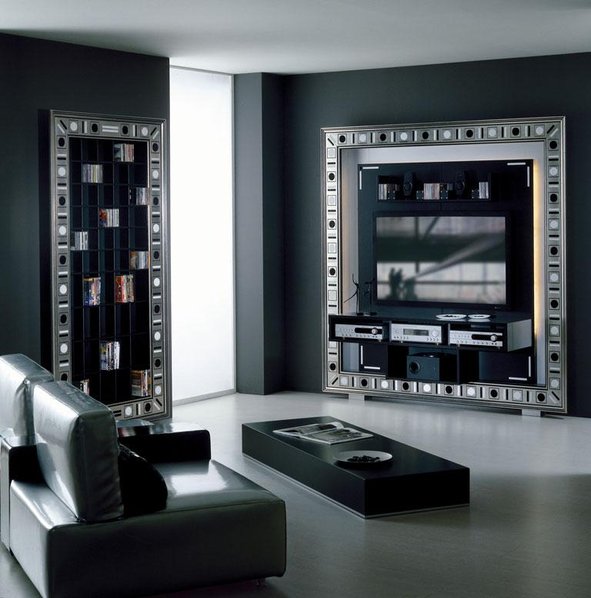 Итальянская мебель для ТВ из коллекции GLASS EYESS фабрики VISMARA DESIGN
