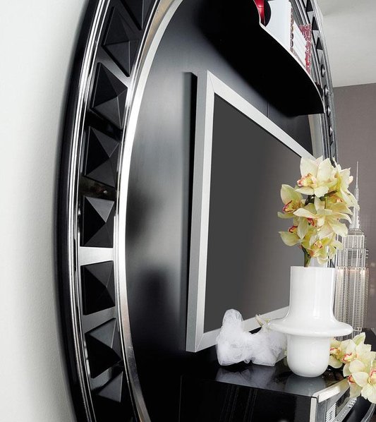 Итальянская мебель для ТВ из коллекции GLAMOUR BLACK & WHITE фабрики VISMARA DESIGN