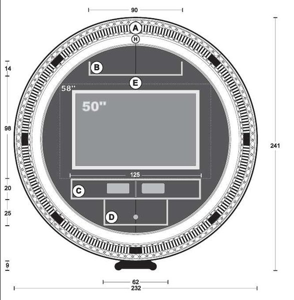 Итальянская мебель для ТВ из коллекции GLAMOUR BLACK & WHITE фабрики VISMARA DESIGN