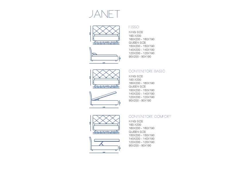 Итальянская кровать JANET-1 фабрики BONTEMPI CASA