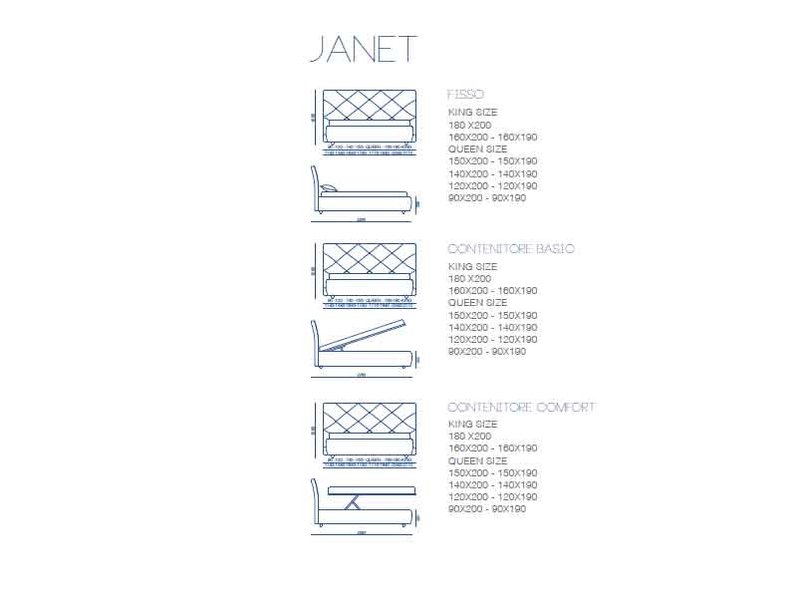 Итальянская кровать JANET-1 фабрики BONTEMPI CASA Итальянская кровать JANET-1 фабрики BONTEMPI CASA