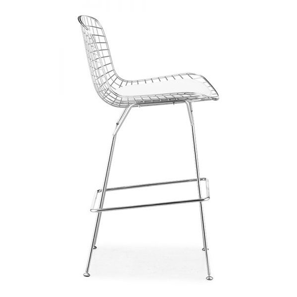Барный стул Wire Side Chair белый от дизайнера HARRY BERTOIA