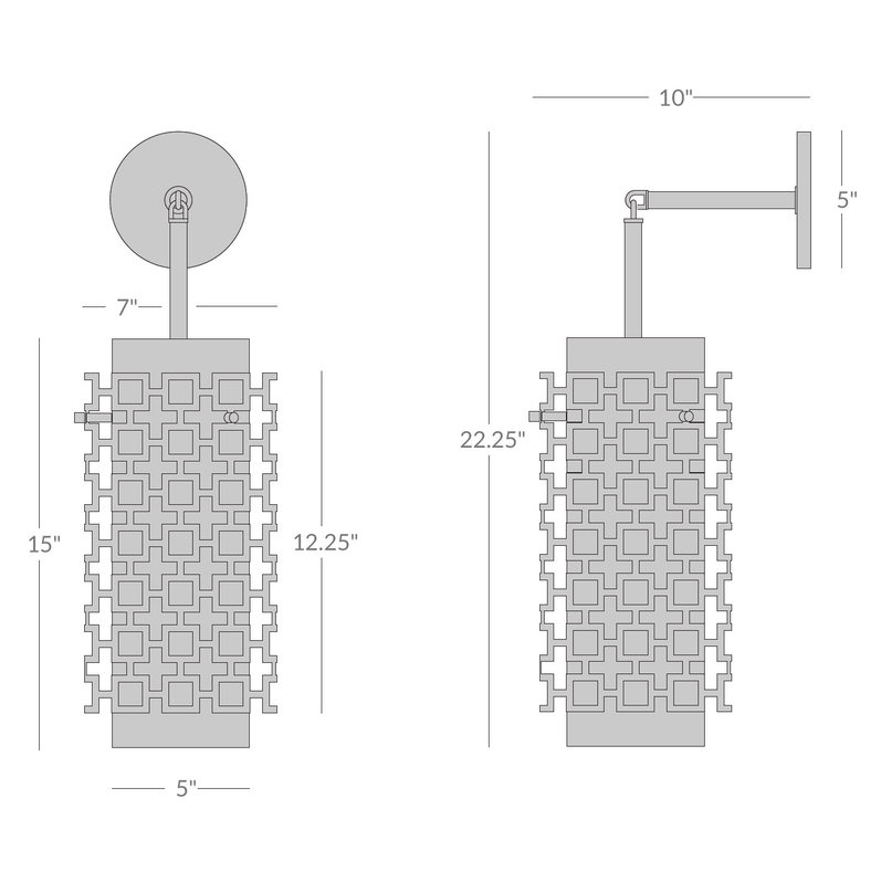 Бра Parker Nickel фабрики JONATHAN ADLER