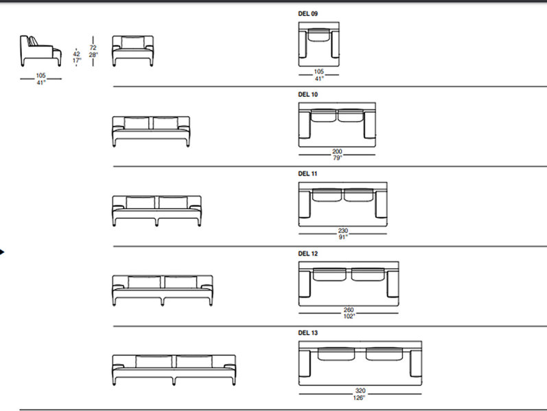 Итальянский диван DELTA WOOD 2015 фабрики IL LOFT