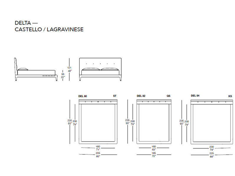 Итальянская кровать DELTA 2015 фабрики IL LOFT