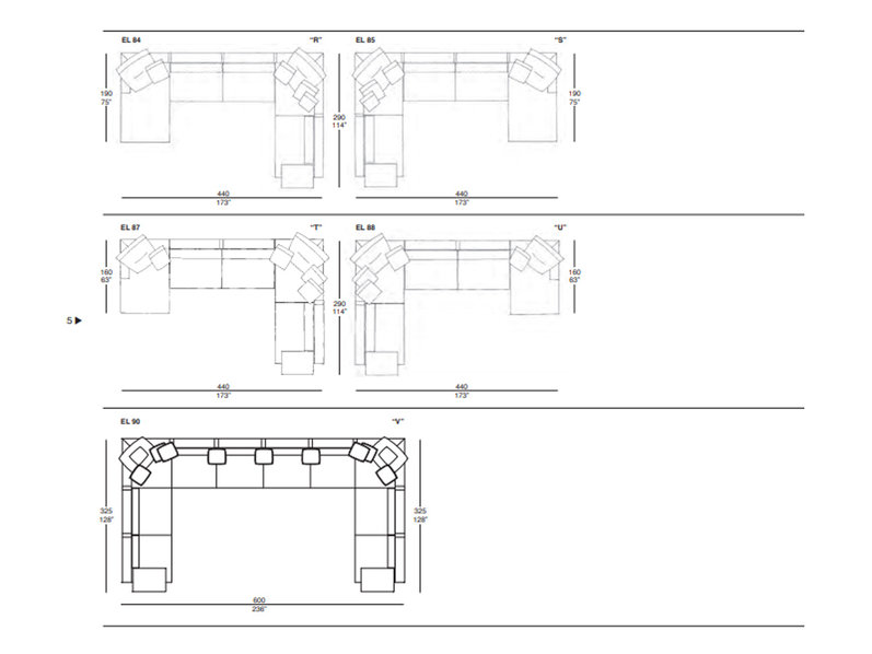 Итальянский диван ELLINGTON 01 Silver Label фабрики IL LOFT