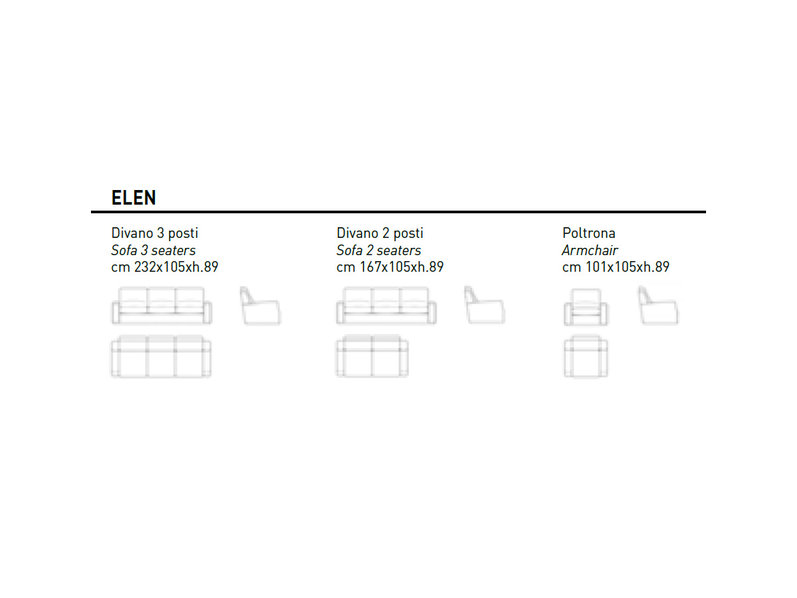 Итальянский диван ELEN 02 фабрики ULIVI