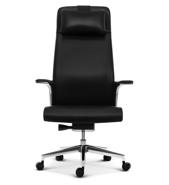 Эргономичное кресло руководителя Match HB черная кожа  от студии дизайна BARTOLI DESIGN