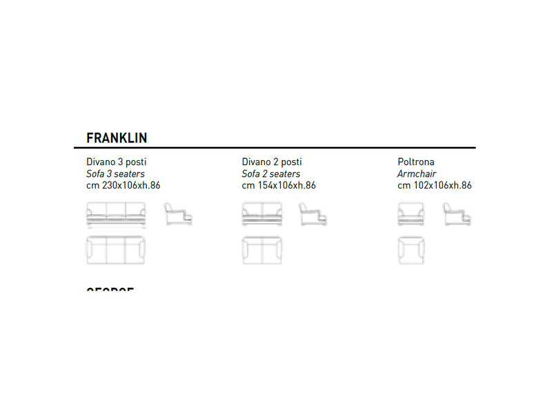 Итальянский диван FRANKLIN 01 фабрики ULIVI