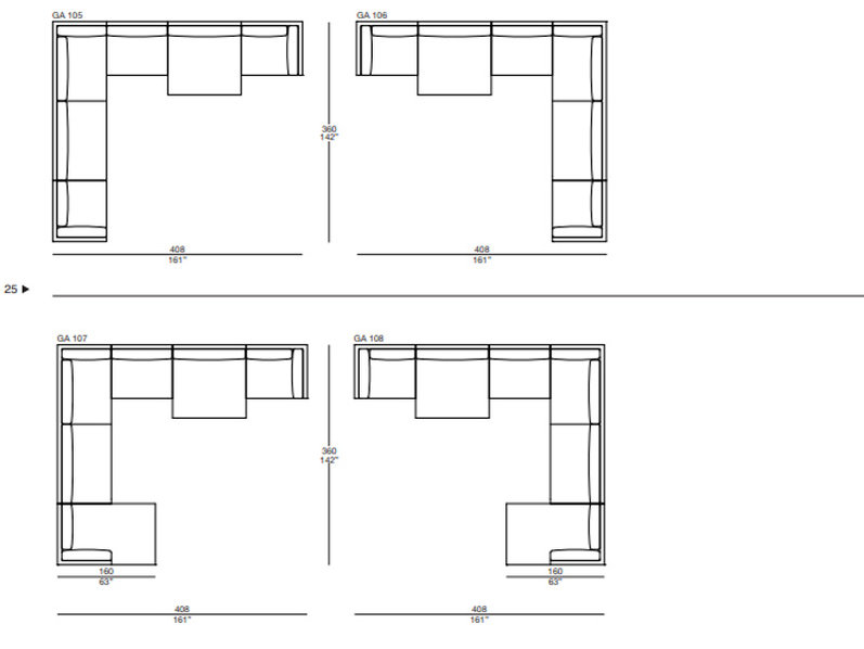 Итальянский диван GALAXY 04 20°/ ANNIVERSARY фабрики IL LOFT