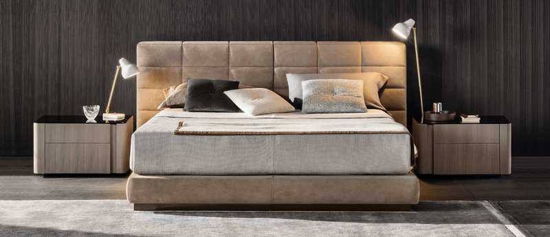 Итальянская кровать LAWRENCE фабрики MINOTTI