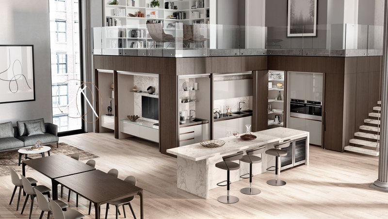 Итальянская кухня BoxLife 02 фабрики SCAVOLINI