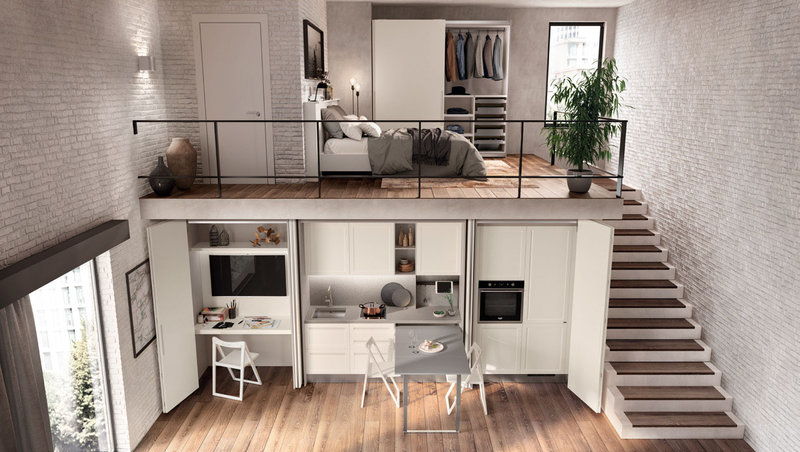 Итальянская кухня BoxLife 04 фабрики SCAVOLINI