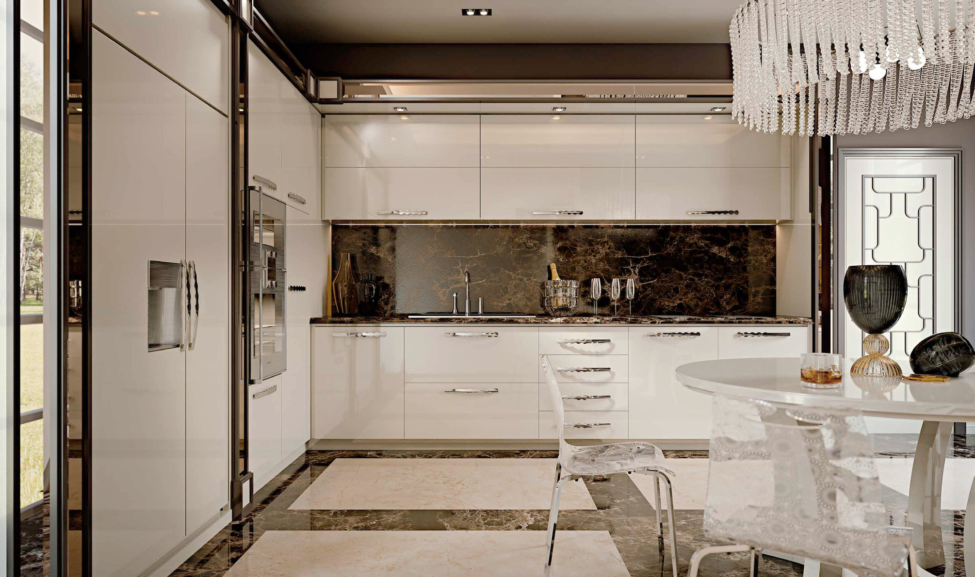 INT. Kitchen Classic Luxury - Day