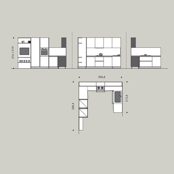 Итальянская кухня CONTEMPORARY фабрики SPAGNOL CUCINE