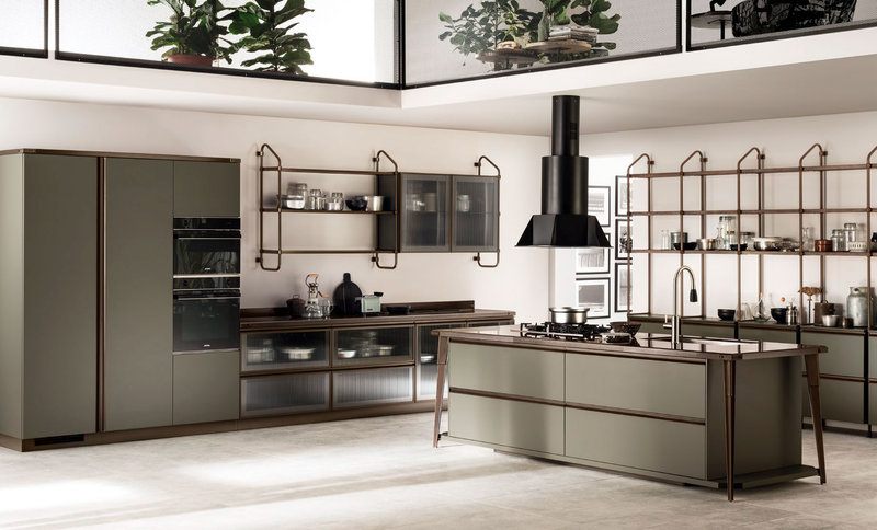 Итальянская кухня Diesel Open Workshop 04 фабрики SCAVOLINI