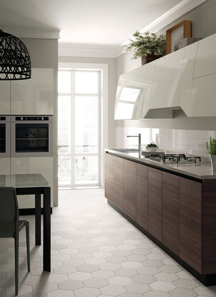 Итальянская кухня Flux Swing 05 фабрики SCAVOLINI