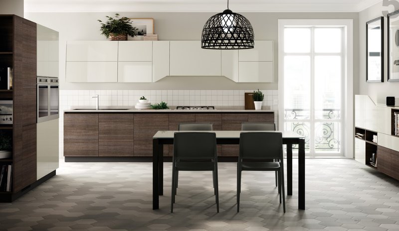 Итальянская кухня Flux Swing 05 фабрики SCAVOLINI