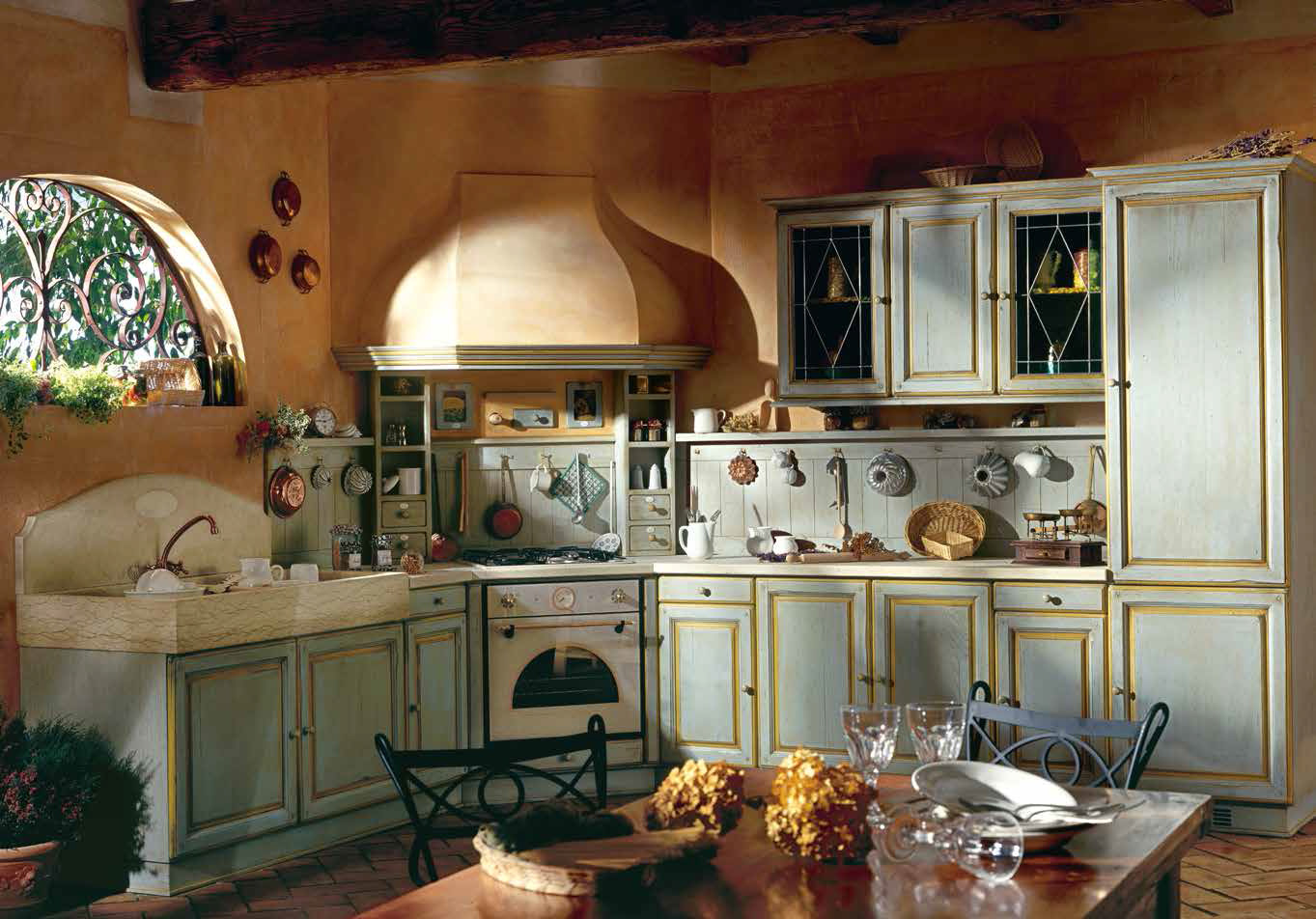 Кухня в стиле итальянской деревни