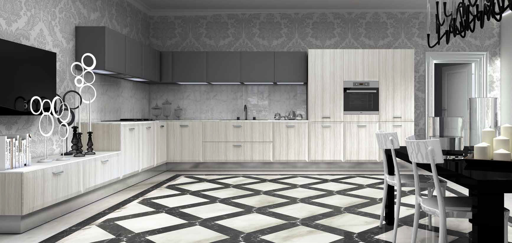 Черно белая кухня плитка. Epoque Bayker плитка. Плитка INTERCERAMA Shatto. Черно белая плитка на кухне. Кухня с черно белой плиткой на полу.