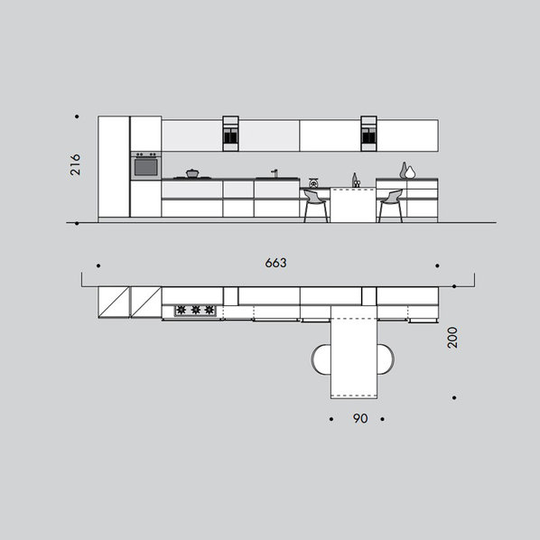 Итальянская кухня MONOLITHIC фабрики SPAGNOL CUCINE