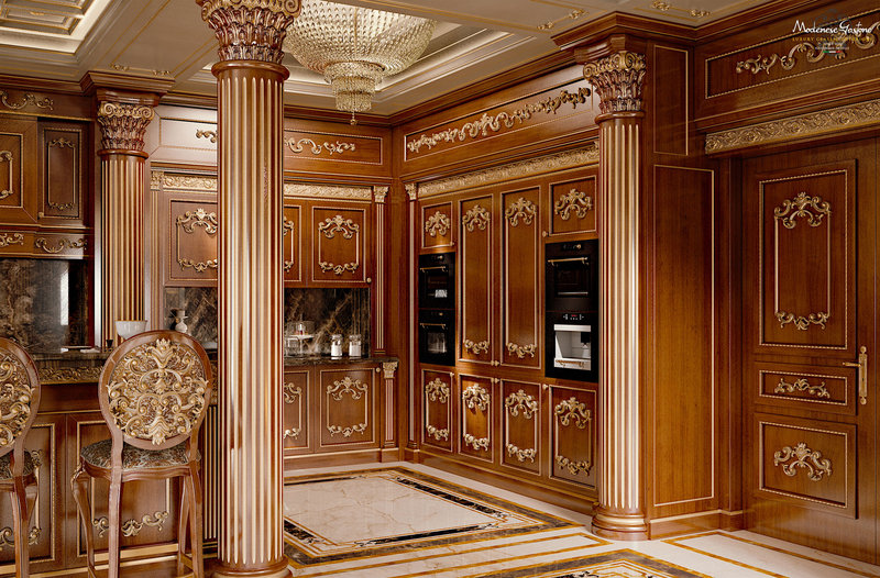 Итальянская кухня Royal Walnut фабрики Modenese Gastone