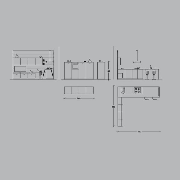 Итальянская кухня Smart 02 фабрики SPAGNOL CUCINE