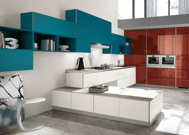 Итальянская кухня Tetrix 02 фабрики SCAVOLINI