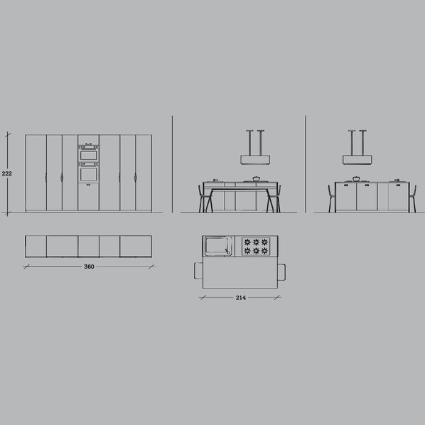 Итальянская кухня Xoxo 03 фабрики SPAGNOL CUCINE