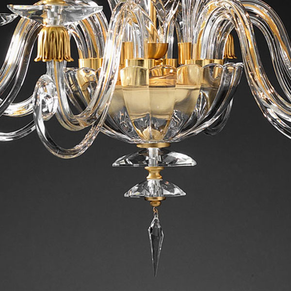 Итальянская люстра ALICANTE Satin L6/Gold фабрики EUROLUCE LAMPADARI