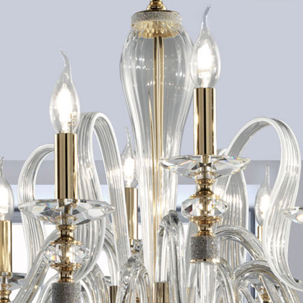 Итальянская люстра AMELIE L6+3/Gold фабрики EUROLUCE LAMPADARI