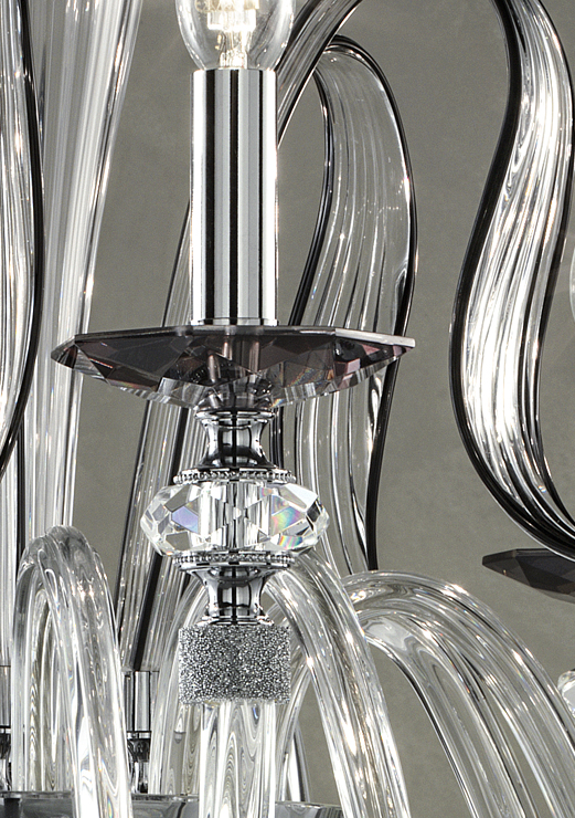 Итальянская люстра AMELIE L8/Chrome фабрики EUROLUCE LAMPADARI