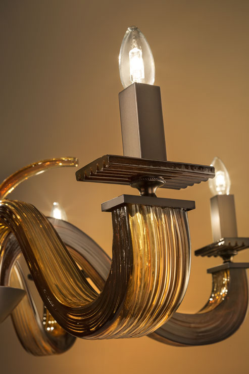 Итальянская люстра ARGO L10/Amber фабрики EUROLUCE LAMPADARI