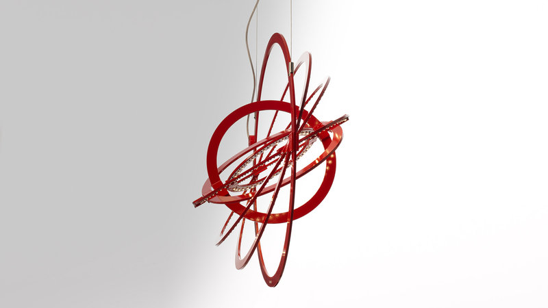 Итальянская люстра Copernico 500 Red фабрики ARTEMIDE