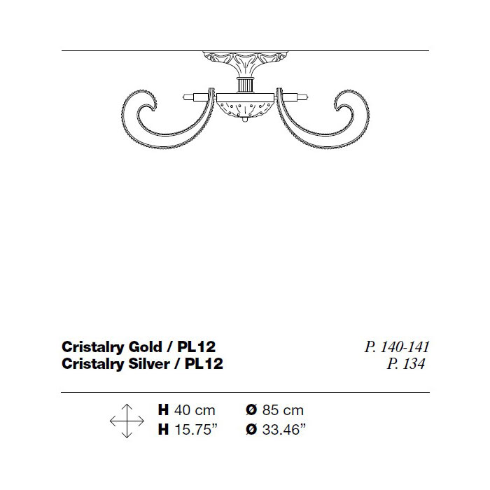 Итальянская люстра CRISTALRY PL12 фабрики MASIERO