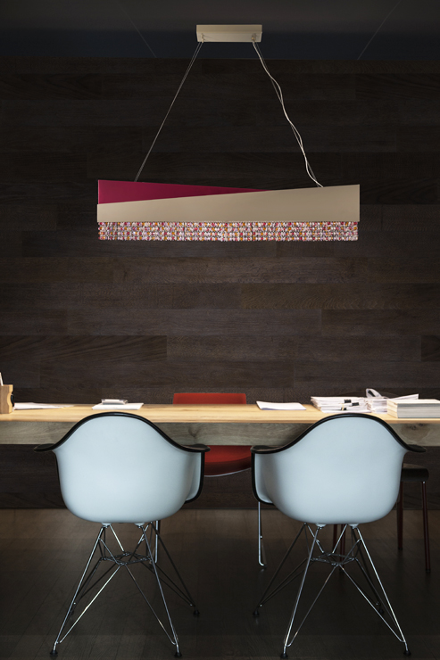 Итальянская люстра HORIZON Lux 100/Red фабрики EUROLUCE LAMPADARI