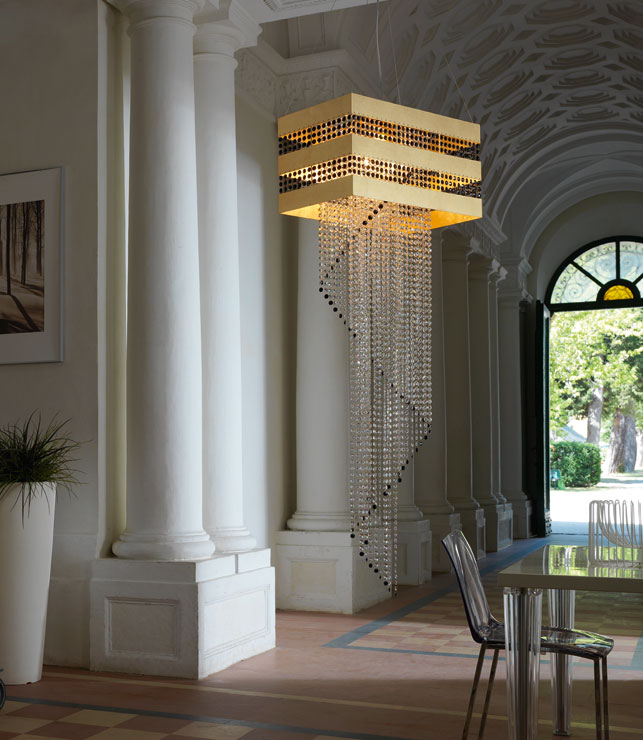 Итальянская люстра HYDRA Superlux S5/H150/Gold фабрики EUROLUCE LAMPADARI