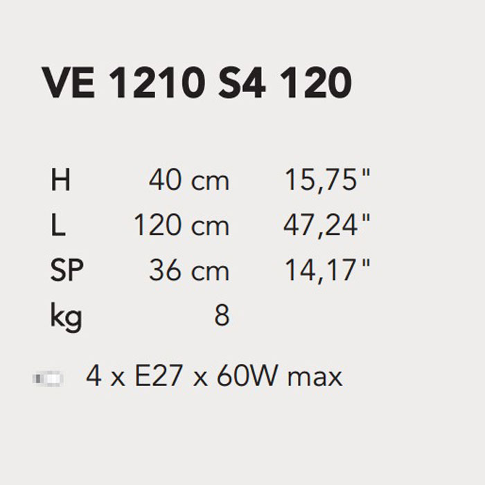 Итальянская люстра IMPERO&DECO 1210/S4 120 фабрики MASIERO