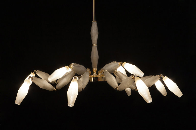 Итальянская люстра MOV L8+4/Vintage фабрики EUROLUCE LAMPADARI