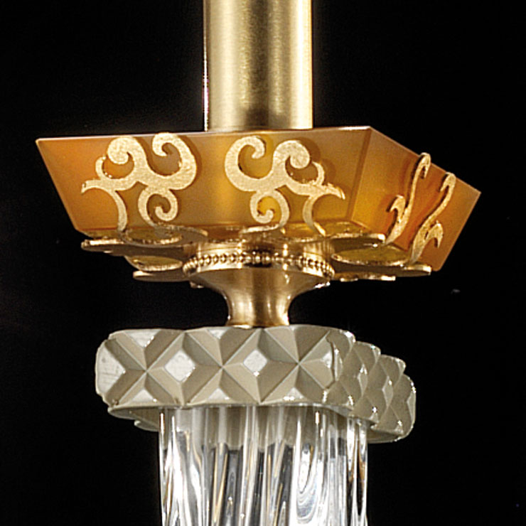 Итальянская люстра MUSEUM L8+4+4/Amber-Gold фабрики EUROLUCE LAMPADARI