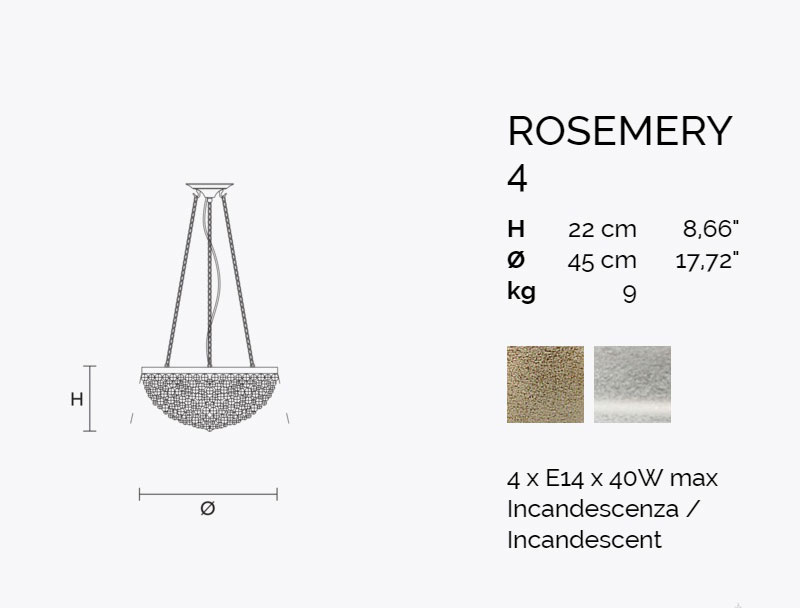 Итальянская люстра ROSEMERY 4 фабрики MASIERO