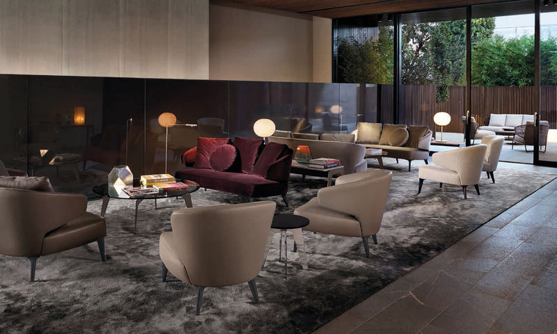 Итальянская мягкая мебель ASTON фабрики MINOTTI