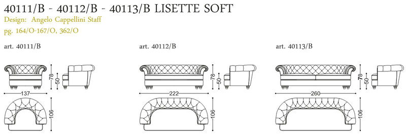 Итальянская мягкая мебель Opera Lisette Soft фабрики Angelo Cappellini