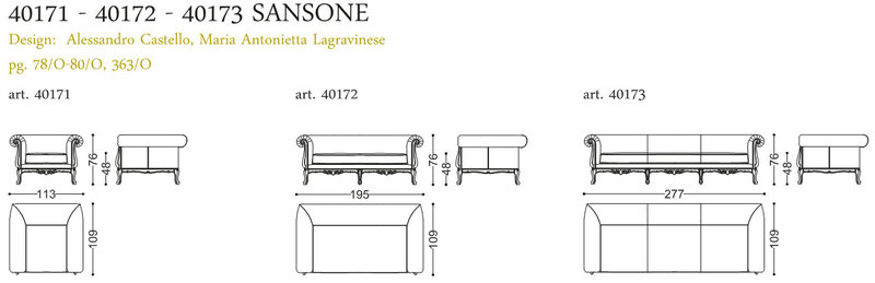 Итальянская мягкая мебель Opera Sansone фабрики Angelo Cappellini